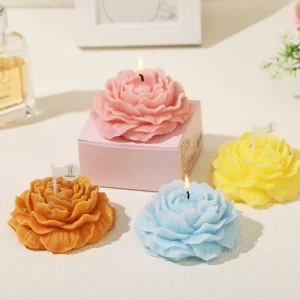 Peony Flower Scented Soy Wax Candle Instagram Style Low Temperature Romantic Rose Birthday Wedding Holiday Diwali Gift Natural
