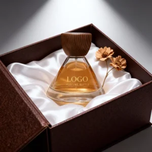 Perfume Bottle with Wooden Cap Custom Logo Perfume Bottle 15ml 30ml 50ml Perfume Bottle Spray