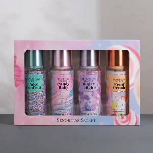 Perfume Set Fruit Scent Mini Perfume Hair Spray Body Mist Body Lotion Mini Perfume Set for Women