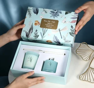 Perfume Soy Candle Gift Set Christmas Home Decoration Long Lasting Fragrance Embossing Box