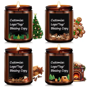 Personalized Relaxing Novelty Lavender Scented Soy Aromatic Aromatherapy Candles for Christmas Birthday Wedding Home Decor