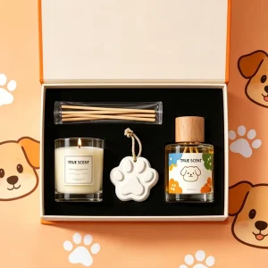Pet-Safe Soy Wax Scented Candle and Reed Diffuser Gift Set