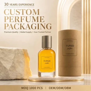 Pink Perfume Bottle with Box Crystal Perfume Bottle Set for Premium Fragrance Packaging Display