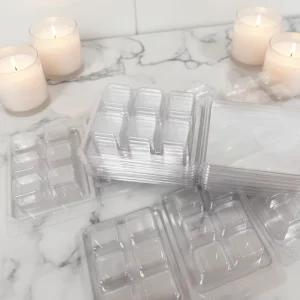Plastic Candle Wax Melt Box High Quality Non Toxic Clear Durable Mold Packaging for Soy Candles Fragrance Cubes Handmade