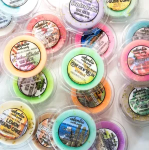 Plastic PET 6 Cavity Round Wax Melt Clamshell Packaging