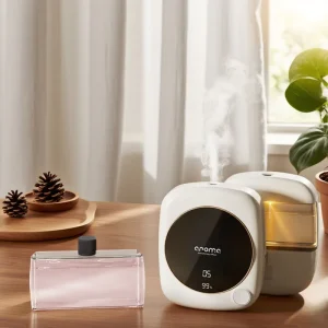 Portable 1800mAh Waterless Aroma Diffuser with Colorful LED, Timer, and USB for 100m² Coverage