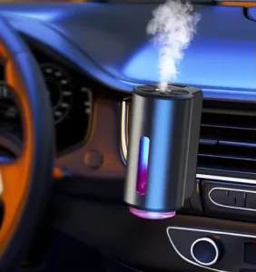 Portable Rechargeable USB Electric Car Air Freshener Automatic Spray Glass Essential Oil Diffuser Vent Aroma Diffuser