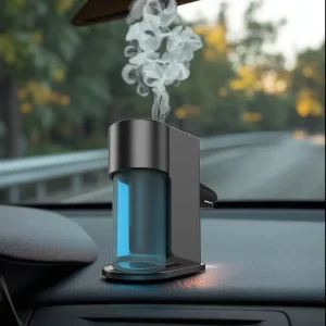 Portable USB Rechargeable Metal Car Aroma Diffuser with Vent Clip