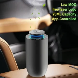 Portable USB Waterless Electric Aroma Diffuser with Two-Fluid App Control and Metal Design for Car and Home