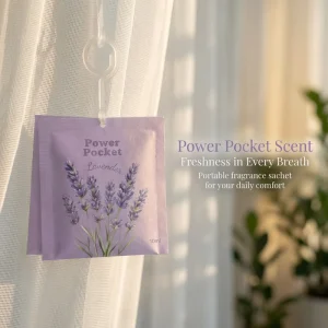 Power Pocket Eco Friendly Lavender Gel Air Freshener Home Toilet Bedroom Long Lasting Hanging OEM New Bags
