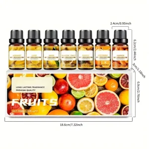 Premium 100% Plant Extract Fruity Essential Oil Set 10Ml Seeds Eco Friendly Cold Pressed Multi Scent Luxury Gift Box Body Hair