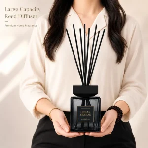 Premium 1000ml Home Reed Diffuser Set with Thick Glass Bottle and Gift Box