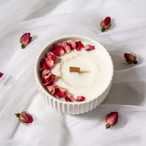 Premium Handmade Dried Flower Scented Candle Natural Soy Wax Aromatherapy Home Decor Long Burning Gift Thanksgiving Christmas