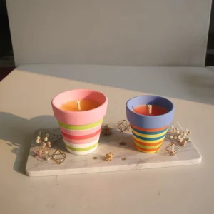 Premium Handmade Paraffin Citronella Candles with Natural Mosquito Repellent for Patio & Garden