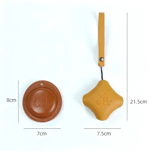Premium Hanging Leather Air Freshener Fragrance Sachet Luxury Stitched Leather Car Scent Sachet for Vehicle Interior Decor