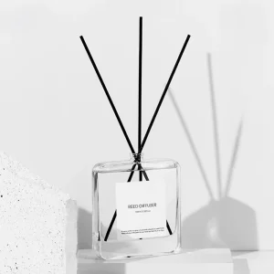 Premium Reed Diffuser with Black Rattan Sticks for Home Spa Bath Relaxation Living Room Bedroom Decor