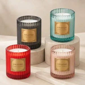 Premium Scented Candle Private Label Soy Wax Candle Gift Set Custom Boxes Luxury Home Fragrance Candles