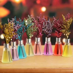 Preserved Flower Reed Diffuser Set Factory Direct Fiber Stick Aromatherapy Oil Flameless Fragrance Air Freshener