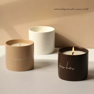 Private Brand Nordic Minimalist Ceramic Jar Scented Candles Luxury Home Decoration Mother’S Day Gift Scented Candles
