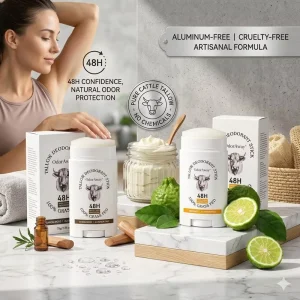 Private Label 100% Grass Fed Beef Tallow Deodorant Natural Aluminum Free Roll on Deodorant Stick for Men Women