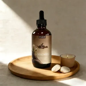 Private Label 120ml Pure Sandalwood Essential Oil Natural Plant Fragrance Oil for Meditation Relaxation Aromatherapy Diffuser