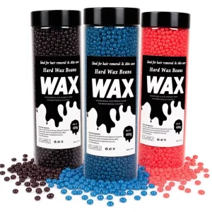 Private Label 400g Hard Wax Beans Jar Packing Film Wax Pellets Hair Removal Wax Without Strip For Face Body