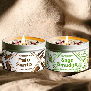 Private Label Bulk Custom Logo and Luxury Soy Wax Scented Candles with Lids for Retail Gifts and Home Use