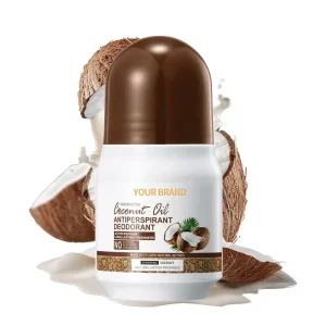 Private Label Coconut Roll on Deodorant Antiperspirant Refreshing Odor Control Non Greasy Portable Body Perfume Roller