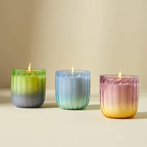 Private Label Colours Crystal Glass Without Labels Soy Bean Deco Lemon Scented Candle for Luxury Handmade Christmas