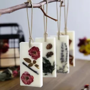Private Label Custom Flowers Decorative Rectangle Fragrance Scented Wax Melts Tablet