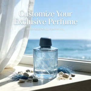 Private Label Eau De Parfum Cool Blue Smoke Design Glass Bottle Bespoke Branding Global Supply Pro Hub