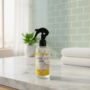 Private Label Eco Friendly Travel Size Mint Deodorizing Spray Bottle Hotel Room Toilet Odor Remover Pocket Mist Pet & Child Safe