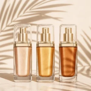 Private Label Glitter Body Oil Illuminating Body Highlighter Glow Bronzer Perfume Shimmer Oil Custom Formula OEM Factory