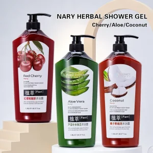 Private Label Herbal Shower Gel Aloe Moisturizing Organic Natural Coconut Whitening Butter Body Wash Gentle Gel Douche