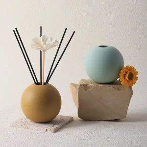 Private Label Luxury Giftable Eco Friendly Sphere Pot Reed Diffuser for Gift Stores