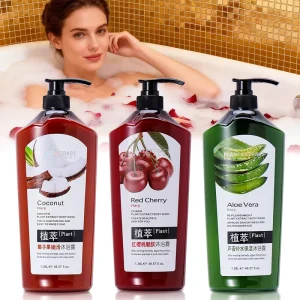 Private Label Natural Herbal Olive Body Wash Gel Douche Blanchissant Moisturizing Exfoliating 1380ml Shower Gel Series OEM