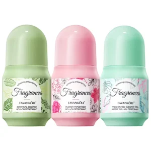 Private Label Natural Plant Essence Refreshing Deodorant Fragrance Roll On Antiperspirant Deodorant Femme