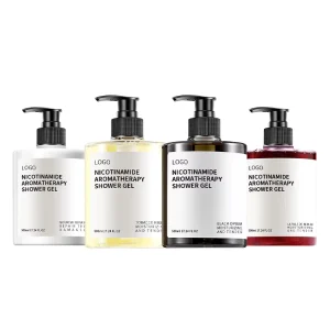 Private Label Organic Niacinamide Whitening Shower Gel 500ml Fragrance Lotion Body Wash