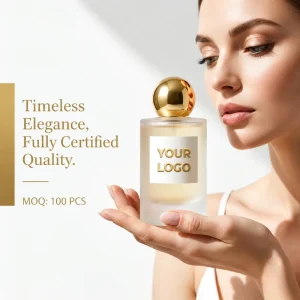Private Label Perfume Manufacturer Golden Spherical Cap Custom Scent Intense Saffron Musk Amber Premium Fragrance OEM ODM