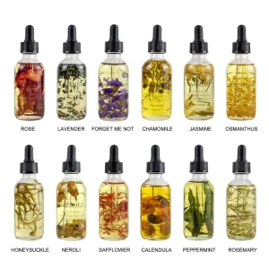 Private Label Pure And Natural Raw Dry Flower Essential Oil Rose Petal Multi Use Oil For Face Body And Hair