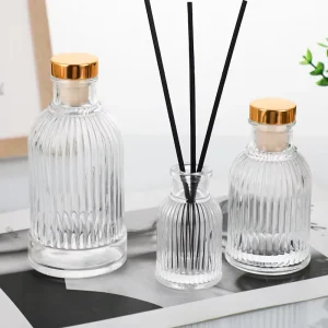 Private Label Round Air Freshener Aromatherapy Fragrance Reed Diffuser with Cork