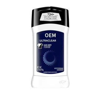 Private Label UltraClear Anti Stain Deodorant Antiperspirant Stick 72H Protection Anti White & Yellow Clothing Stains 76g