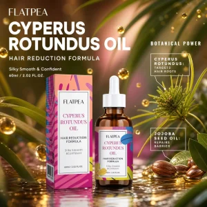 Private Label Vegan Cyperus Rotundus Oil Organic Hair Removal Products for Gentle Reducing Hair Volume for Sensitive Skin