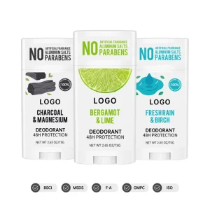 Private Label Vegan Natural Organic Herbal Antiperspirant Fragrance Underarm Odor Removal Solid Deodorant Women’s Stick