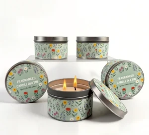 Private label Handmade Luxury Scented Candles in Tin Home Fragrance Gift Set for Mother’s Day & Christmas