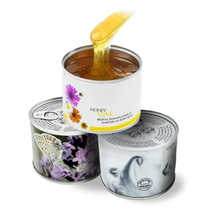 Professional 14oz Honey Depilatory Wax Hard Film Formula Low Temperature Melting for Salon Spa Body Hair Removal Supply