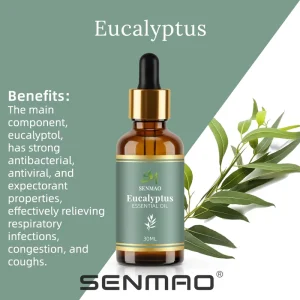 Pure Eucalyptus Essential Oil Helps Improve Breathing and Relieve Nasal Congestion Making It Suitable for Home Fragrancing