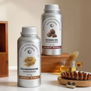 Pure Natural Organic Frankincense, Myrrh and Agarwood Essential Oil for Face and Body Massage, Aromatherapy and Cosmetics