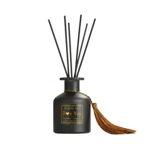 R03 Luxury Private Label 100ml 200ml 250ml Empty Round Black Matte Aroma Glass Reed Diffuser Bottle