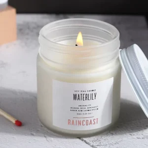 RAINCOAST New Design 150g Soy Wax Candles Customized Scented Candles Jar With Metal Lid